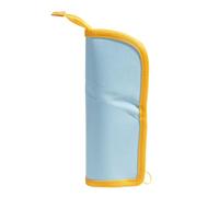 Oxxggkao Estuche plegable para bolígrafos, con cremallera, bolsa plegable para guardar lápices, soporte de escritorio, bolsa con asa, almacenamiento creativo para estudiantes, Blue