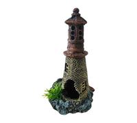 Oxxggkao Exquisites - Escultura de faro para acuarios, bellamente elaborada para el hogar u oficina, acuarios, escultura alta hecha a mano
