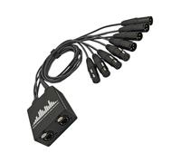 Oxxggkao Extensor de de redes multidispositivo de 8 vías para micrófono, altavoces de escenario, extensor de Cable de XLR de 3 pines RJ45 a 8 canales, Metal permanente