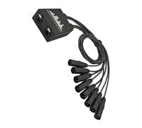 Oxxggkao Extensor de de redes multidispositivo de 8 vías para micrófono, altavoces de escenario, extensor de Cable de XLR de 3 pines RJ45 a 8 canales, Metal permanente