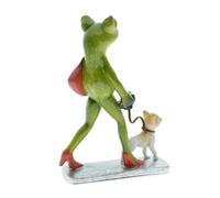 Oxxggkao Figura de animales de resina de dibujos animados de ranas que caminan, decoración del hogar, para estante o escritorio, figura de animal