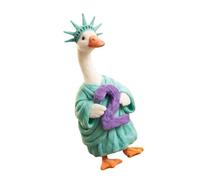 Oxxggkao Figura de gansos de resina con temática patriótica, adorno de mesa para vacaciones nacionales y regalo de coleccionista, figura nacionalista de aves acuáticas