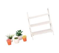 Oxxggkao Figura de hierro simulado para plantas, decoración de casa de muñecas, sala de estar, muebles con flores en maceta, accesorio de jardín