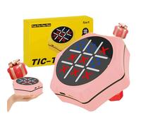 Oxxggkao Fun Family Entertainment - Tablero de juego 5 en 1 con Tic Toe Checkers seguro para niños que aprenden juegos al aire libre