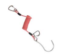 Oxxggkao Gancho de doble cabeza para arrecife, rafting, ganchos de arrecife de acero inoxidable con cordón de espiral y hebillas de liberación rápida, gancho de arrecife para buceo, deriva