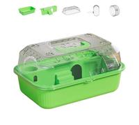 Oxxggkao Jaula para hámster espaciosa, portátil, materiales transparentes para una construcción fácil y ligera, jaula de viaje para mascotas