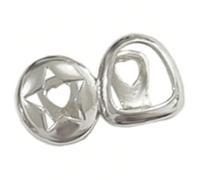 Oxxggkao Joyería de dientes de hip hop, accesorio redondo en forma de estrella, textura de cobre, adecuado para adultos, adolescentes y entusiastas del cosplay, joyería de dientes dorados, talla única