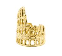 Oxxggkao Joyería inspirada en la antigua Roma con significado cultural, anillos en forma de coliseos, accesorios de dedo, aro retro de coliseos, One Size, como se describe, como se describe