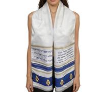 Oxxggkao Judaica - Bufanda de poliéster ligera de 160 cm de largo para oración y uso diario, chal de poliéster, azul real, Talla única