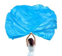 Oxxggkao Juego de 2 banderas de alabanza de 139.7 cm con varilla escalable, semicírculo, bandera de ala de ángel para bailes, iglesias, banderas de alabanza