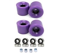 Oxxggkao Juego de 4 patinetas con rodamientos y espaciadores para exteriores, ruedas de crucero, longboards de repuesto, ruedas longboards