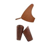 Oxxggkao Juego de armaduras de pecho ajustables de piel sintética de diseño vintage, ligero, cómodo, equipo de cosplay para eventos históricos, recreación histórica, retro, punk, conjunto de armaduras