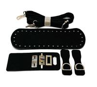 Oxxggkao Juego de bolsos de moda con práctica piel sintética y herrajes elegantes para mujer, accesorios para proyectos de accesorios de piel sintética, Black, One Size