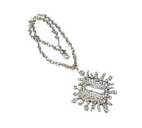 Oxxggkao Juego de collar ligero de moda de 101 g con textura de coral intrincada y broche brillante de construcción Kirsite de alto pulido para fiesta de noche, necklace, como se describe, como se