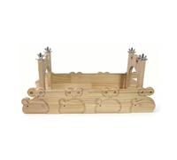 Oxxggkao Juguete de escalada de madera para pájaros y animales pequeños, 42 x 16 x 17 cm, estructura de juego con función de camino, juego de entretenimiento seguro para mascotas
