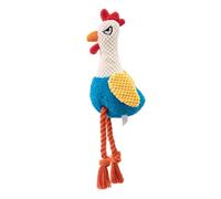 Oxxggkao Juguete de peluche para masticar de gallo que hace ruido, para razas de varios tamaños, entretenimiento para mascotas, cuerda de algodón, juguete de animales para interacción de compromiso