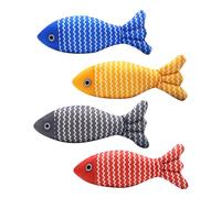 Oxxggkao Juguete masticable para gatitos, para dentición, gatos de felpa suave, relleno de hierba gatera, atractiva forma de pez, juguete de dentición para gatos