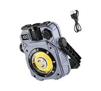 Oxxggkao Linterna portátil brillante para reparación de automóviles, lámpara solar de camping al aire libre, impermeable, luz de trabajo, lámpara de inspección impermeable con base