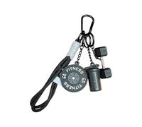 Oxxggkao Llavero con mancuernas ajustables con temática de ejercicio, materiales de silicona flexible, para entusiastas del fitness, portavasos, decoración, colgante de mancuernas, Ss3, Talla única