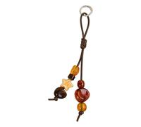 Oxxggkao Llavero de resina tejido a mano con correa para teléfono, accesorio ligero para mujeres y hombres, llavero de resina, Five Pointed Star St, Talla única