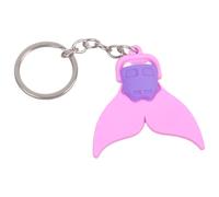 Oxxggkao Llavero impermeable de cola oceánica de elastómero, material de natación, plan denso para buceo, buceo, playa, vacaciones, rudimentos, llavero deportivo impermeable