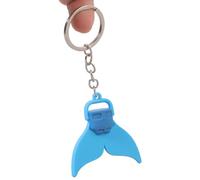 Oxxggkao Llavero impermeable de cola oceánica de elastómero, material de natación, plan denso para buceo, buceo, playa, vacaciones, rudimentos, llavero deportivo impermeable