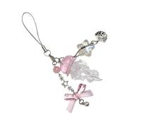 Oxxggkao Llavero translúcido de medusas con purpurina para teléfono, accesorio para viajes, fiestas, regalo, joyería de aleación, correa de teléfono brillante, C, Hanging rope