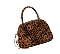 Oxxggkao Lujosa bolsa de hombro de ante de moda con múltiples bolsillos para el trabajo y viajes, diseño único, Leopardo marrón