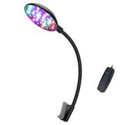 Oxxggkao Luz LED de bajo consumo de energía para acuarios, compacta, ángulos ajustables para un entorno seguro en tanques, compacta, lámpara de acuario