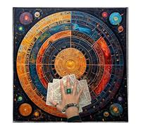 Oxxggkao Mantel de tarots, universo, planeta, astrología, altares, tela, adivinaciones, tarjetas, mesa, tapiz, brujería, suministros de adivinaciones, decoración de pared