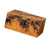 Oxxggkao Moderno joyero de madera con tapa espacial, organizadores elegantes, textura de madera, perfecto para decoración del hogar y uso diario, caja vintage