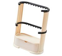 Oxxggkao Moderno soporte de joyería con espaciosos compartimentos, prácticos organizadores con textura para anillos, cadenas, aretes, escaparate