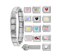 Oxxggkao Módulo de accesorios de moda para abalorios, suministros de acero inoxidable, adecuado para joyas, uso diario, joyería italiana, One Size, como se describe