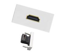 Oxxggkao Módulo multimedia HDTV hembra a hembra, fácil instalación para tomas de tierra, placas de pared, compatible con adaptador HDTV de fácil instalación