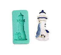 Oxxggkao Moldes de chocolate para fondant, forma de faro, moldes para hornear, accesorios de cocina, para uso en cenicero, molde para resina