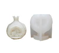 Oxxggkao Moldes de silicona de granada para hacer jabón de resina epoxi, fondant de chocolate, molde para hornear pasteles