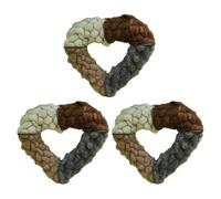 Oxxggkao Nido de pájaros de hierro de fibra de algodón en forma de corazón recargable para jardín, hábitats de vida silvestre, decoración de jardín, patio, refugio de aves de temporada