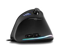 Oxxggkao Palanca de mando ergonómica con cable vertical programable ajustable 10000DPI para PC/portátil/escritorio vertical