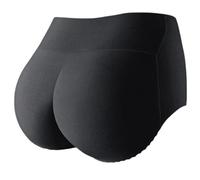 Oxxggkao Pantalones acolchados para realzar la cadera, sin costuras, almohadillas para el culo, bragas y empujan hacia arriba, ropa interior para mujer, lencería falsa, relleno de glúteos, Negro de