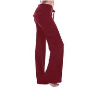 Oxxggkao Pantalones de yoga casuales elegantes para mujer con cintura elástica y bolsillos funcionales, perfectos para descansar y hacer recados, pantalones cargo para mujer, rosso, XXX-Large
