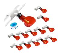 Oxxggkao Paquete completo para beber aviar, 24 recipientes para beber, 24 conectores de tres vías, 1 cinta impermeable para todas las partes, irrigador higiénico para aves de corral