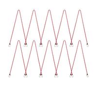 Oxxggkao Paquete de 10 cuerdas elásticas multicolor con gancho elástico para mayor fiabilidad, accesorios de engranajes al aire libre, alta resistencia a la tracción