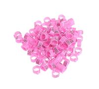 Oxxggkao Paquete de 100 bandas de pata de pájaro de 10 mm para bandas de pie, anillos de clip para pollo, codorniz, aves de corral, juguetes multicolo, gris africano para loros pequeños, para pájaros