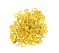 Oxxggkao Paquete de 100 bandas de pata de pájaro de 10 mm para bandas de pie, anillos de clip para pollo, codorniz, aves de corral, juguetes multicolo, gris africano para loros pequeños, para pájaros
