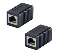 Oxxggkao Paquete de 2 acopladores Ethernet RJ45 blindados de metal para unión de cables CAT6 CAT5e