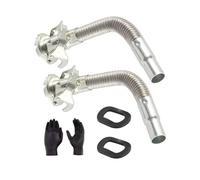 Oxxggkao Paquete de 2 boquillas de acero inoxidable para fuente de energía, boquilla flexible para gasolina, petróleo, transferencia de agua, fuerzas armadas, diseño resistente a derrames