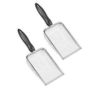 Oxxggkao Paquete de 2 palas de gallinero de acero inoxidable con mango cómodo para una extracción eficiente de estiércol pala ergonómica