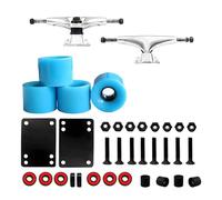 Oxxggkao Par de ruedas de monopatín de 60 mm y rodamientos profesionales con camiones de monopatín de 5 pulgadas para mejorar el juego de camiones longboards