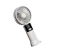 Oxxggkao Pequeño ventilador de mano con 5 velocidades ajustables, silencioso, recargable por USB, para uso en interiores y exteriores, cumpleaños, vacaciones, mesita de noche de bajo ruido