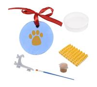 Oxxggkao Pet Paws Print Impressions Set Crea recuerdos duraderos con arcilla suave y soporte protector de exhibición Pawprint Impressions